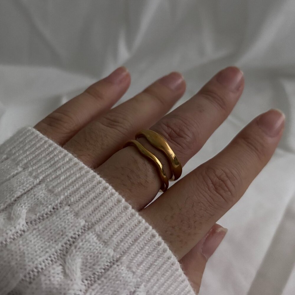 Stainless Steel Gold Rings - Picture 2 of 4